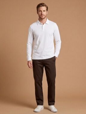 $60 Alfani Mens Classic-Fit Solid Long-Sleeve Shirt